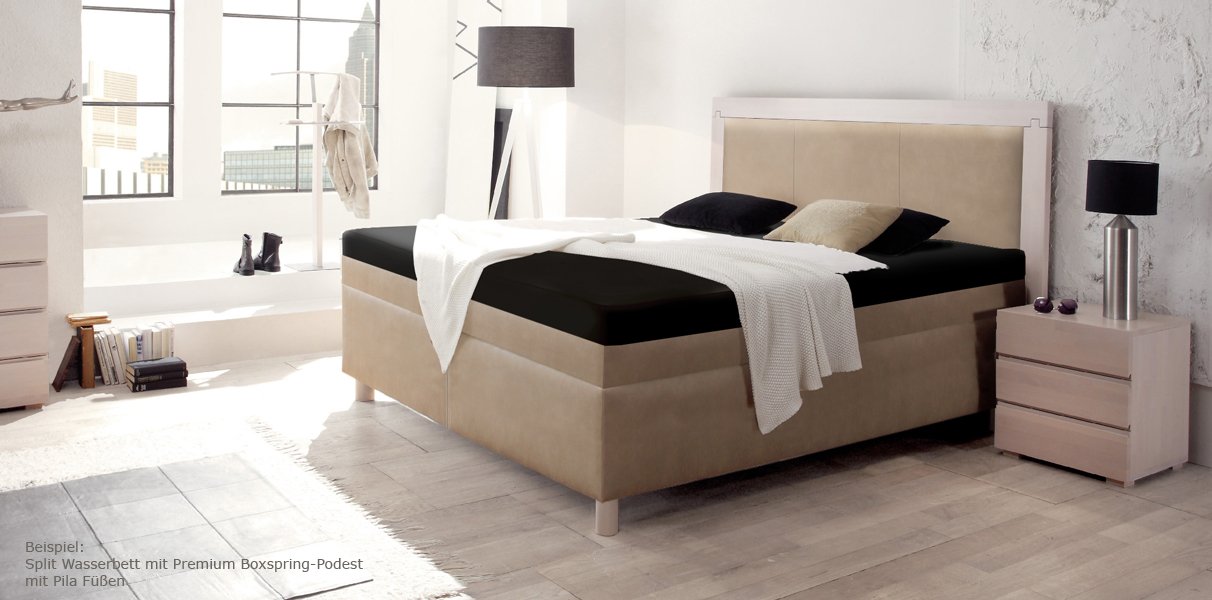 Boxspring-Wasserbett mit St. Moritz Kopfteil Abbildung 5